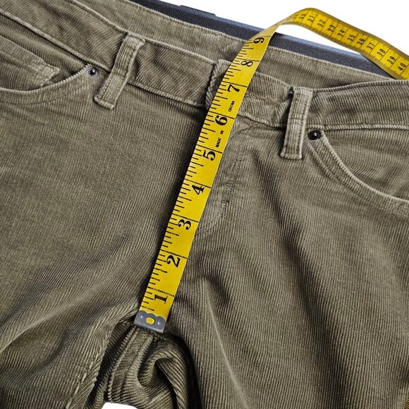 Patagonia Womens Fitted Corduroy Pants 55055, Organic Cotton, Green Khaki, Sz 28 - Picture 9 of 10